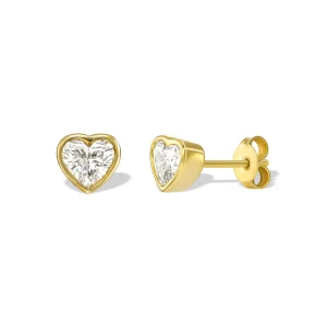 Heart Earring-Yellow gold
