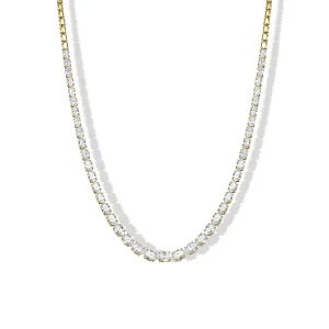 Oval Collier Necklace-Yellow gold