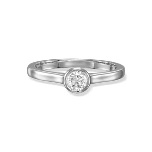 Solitaire Ring-white gold-2