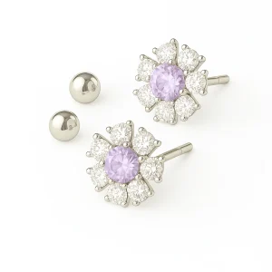 Diana earrings light amethyst