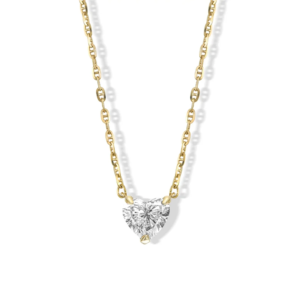Floating Heart Diamond Necklace